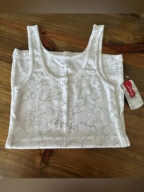 ✨BCG White Marble-Effect Racerback Tank